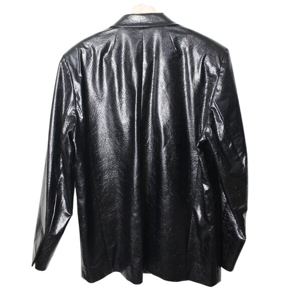 Rotate Birger Christensen Double-Breast Faux Leather Women Oversize Blazer US 8 - Picture 4 of 11